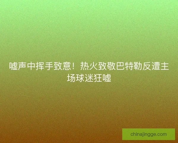 嘘声中挥手致意！热火致敬巴特勒反遭主场球迷狂嘘
